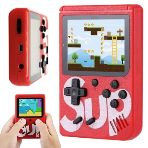 MINI KONSOLA PRZENOŚNA RETRO 400 GIER DLA DZIECI PODŁĄCZYSZ DO TV na Arena.pl