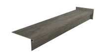 Stopnica schodowa gres grafit szary beton - z kapinosem i ryflami 140x30x4
