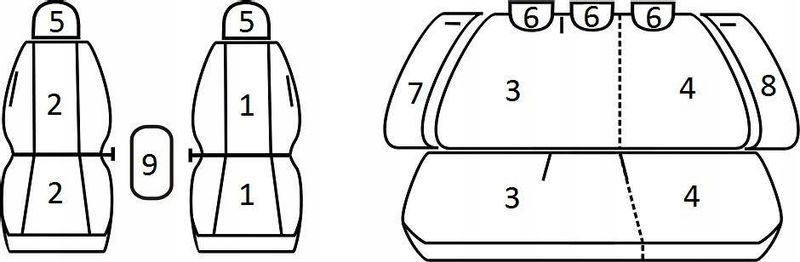 Pokrowce miarowe do Kia Ceed I HB (2006-2012r) zdjęcie 2