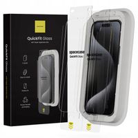 SZKŁO HARTOWANE DO IPHONE 15 PRO SZYBKA Z APLIKATOREM QUICKFIT - 2 SZTUKI