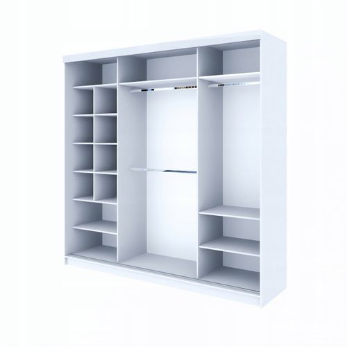 Szafa Przesuwna PARIS 250cm fronty wysoki połysk czarna na Arena.pl