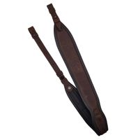 Skórzany pas nośny do broni z motyw myśliwski z uchwytem, brązowy