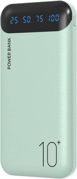 POWERBANK 10000mAh 2,4A 2×USB/USB-C SZYBKI WYDAJNY POWER BANK LED ZIELONY zdjęcie 6