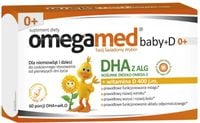 OMEGAMED BABY+D witamina D kwasy OMEGA dla dzieci Polski Lek 60 kapsułek