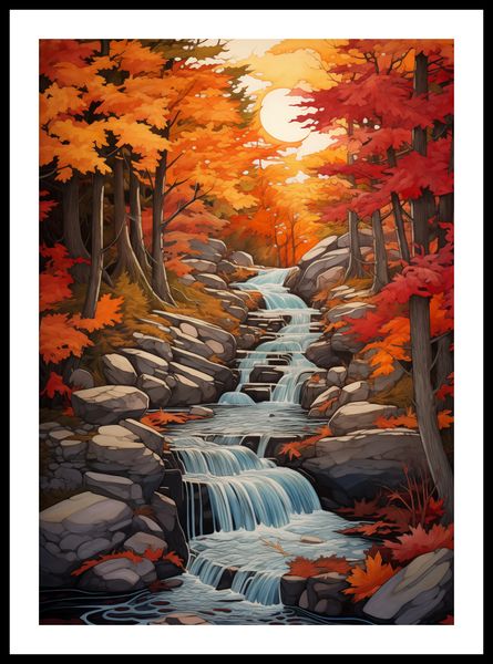 Plakat 42x59,4cm Jesienne Wodospady zdjęcie 3