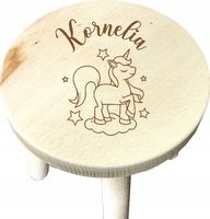 TABORECIK krzesełko DREWNIANE DLA DZIECKA personalizowany grawer IMIĘ
