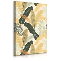 Obraz Na Płótnie Liście Bananowe Rośliny Tropikalne Styl Boho 20cm x 30cm