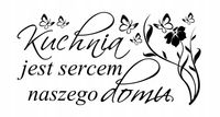 Naklejki ścienne do jadalni cytat kwiaty DK107 200x100cm