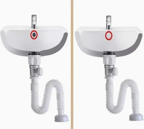 ZESTAW: SYFON UMYWALKOWY DO UMYWALKI + KOREK KLIK-KLAK BEZ PRZELEWU ZŁOTY na Arena.pl