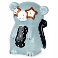 SKARBONKA CERAMICZNA MAŁPKA FIGURKA NA PIENIĄDZE DLA DZIECI NA PREZENT