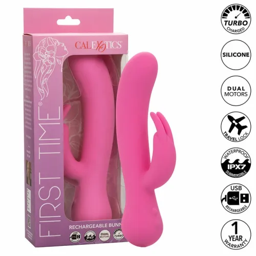 calexotics first time bunny model rożowy z ładowaniem usb, silikon na Arena.pl