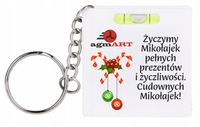 BRELOK MIARKA POZIOMICA nadruk UV tekst LOGO mikołajkowy gadżet reklamowy