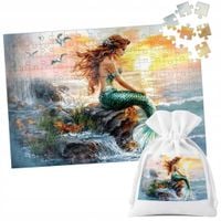 PUZZLE TRADYCYJNE - SYRENKI SYRENA SYRENY PODWODNY ŚWIAT - 110 el