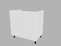 Szafka dolna 80 cm pod zlew, podchwyt biały połysk, mat, kolory SIMPLE