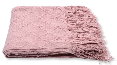 Koc Akrylowy 130X170 - Pudrowy Róż na Arena.pl