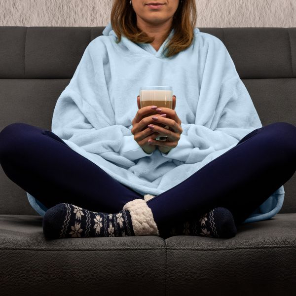 Bluzair - Bluza koc - Błękitny zdjęcie 12