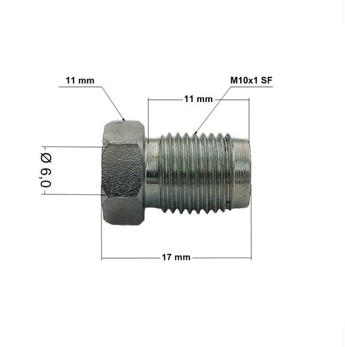 KPS-83 Końcówka przewodu hamulcowego sztywnego M10x1 rurka 6,0 klucz 11 na Arena.pl