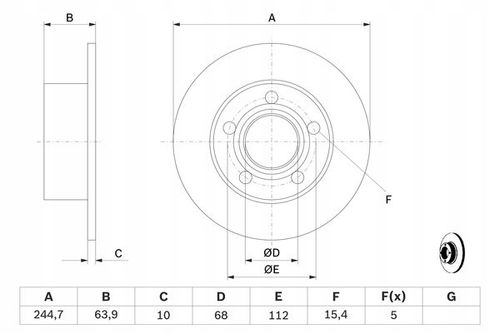 TARCZA HAM TYL 245X10 P BOSCH na Arena.pl