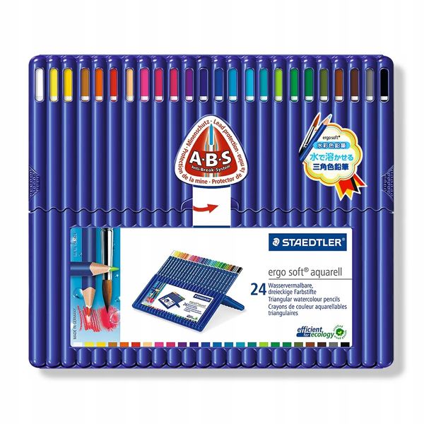 Kredki akwarelowe 24 kolory Ergosoft Staedtler zdjęcie 1