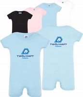 kombinezon niemowlęcy krótkie rękawy TWÓJ HAFT LOGO firmowa reklamowa 5 szt