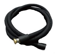 WĄŻ PRYSZNICOWY CZARNY 1,5m GŁADKI  JAKOŚĆ STOŻKOWE KOŃCÓWKI