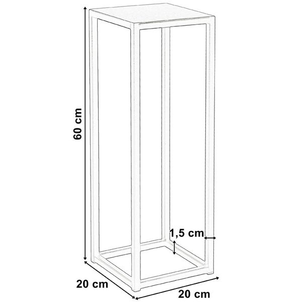 Kwietnik Piatto loft 60 cm czarny zdjęcie 3