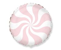 Balon foliowy lizak jasny różowy,  45 cm