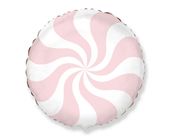 Balon foliowy lizak jasny różowy,  45 cm