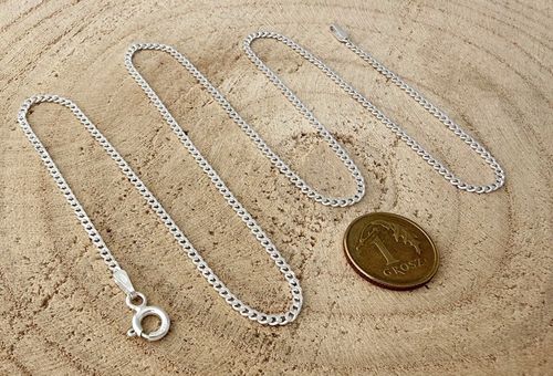 ŁAŃCUSZEK SREBRNY MĘSKI PANCERKA 020/50cm SREBRO 925 PEŁNE na Arena.pl