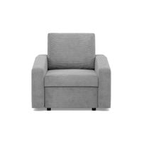 Fotel do salonu, BLOM, sztruks, 83x92x92 cm, jasny szary