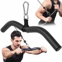 Łamany Uchwyt Do Wyciągu Atlas Gryf Drążek Obrotowy Na Triceps Plecy 65cm