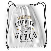 Plecak Dla Sebastiana Sportowy Szkolny Worek Torba Z Nadrukiem Ze Zdjęciem