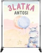 TŁO ścianka FOTO urodzinowa + imię dziecka