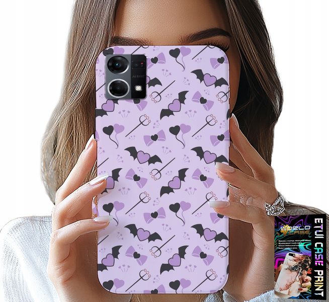 ETUI DO OPPO RENO7 4G - MODNE WZORY WIDŁY SERCA KOKARDKI KOKARDA zdjęcie 1