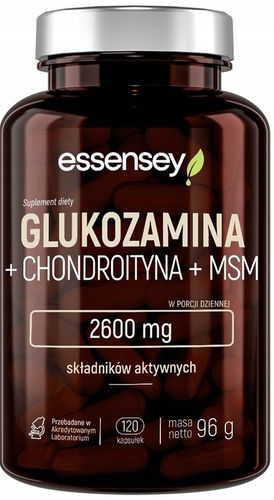 Essensey GLUKOZAMINA+ 2600MG FORTE CHONDROITYNA MSM STAWY 120 KAPS na Arena.pl