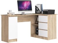 BIURKO NAROŻNE B20 CLP PRAWOSTRONNE SONOMA / BIAŁY