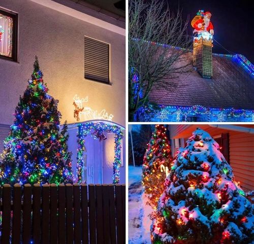 LAMPKI CHOINKOWE ŚWIĄTECZNE SOLARNE 200 LED ZEWNĘTRZNE MULTIKOLOR na Arena.pl