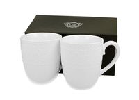 ZESTAW KUBKÓW KUBKI DUO ALICE ELEGNACKIE BIAŁE X 2 SZT 370 ML