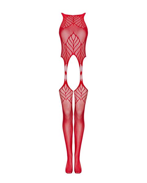 Czerwony Bodystocking Odkryte Plecy N122 Obsessive S/M/L zdjęcie 5