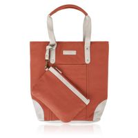 torebka damska shopper duża na ramię pomarańczowa