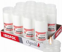 BISPOL Wkład Zalewany Ognik WP6 zestaw 14 sztuk parafinowy wkład do zniczy