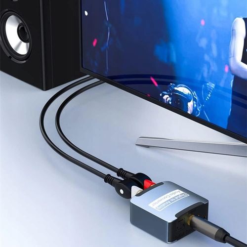 KONWERTER PRZEJŚCIÓWKA DAC ADAPTER OPTYCZNY COAXIAL TOSLINK DO 2x RCA na Arena.pl