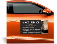 Magnes na samochód reklama magnetyczna PROJEKT ŁAZIENKI WANNY PŁYTKI