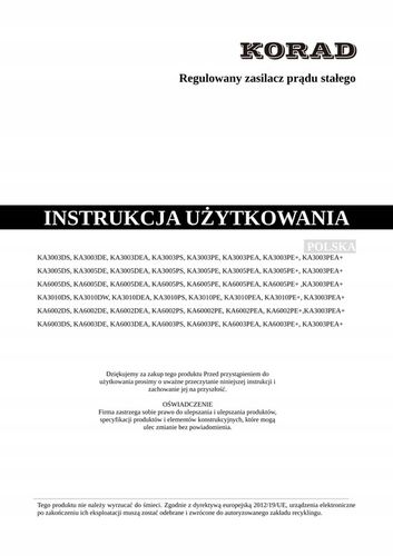 Zasilacz laboratoryjny serwisowy KORAD KA3005DS 30V 5A 5xMEMORY OCP OVP na Arena.pl