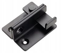 ZAMKNIECIE DO furtki BRAMY Z RYGLEM SKOBEL MALOWANE CZARNE na kłódkę LEWY