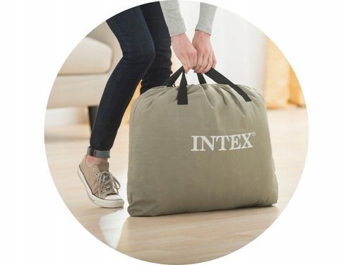 Materac jednoosobowy Intex 191 x 99 x 46 cm szary 64412 FIBER-TECH na Arena.pl