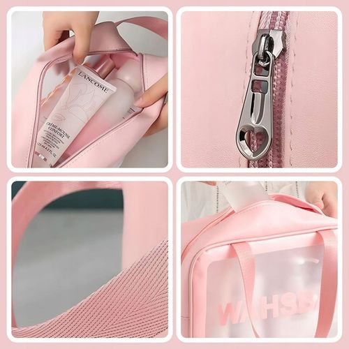 3x KOSMETYCZKA ZESTAW PODRÓŻNA TURYSTYCZNA PZEZROCZYSTA NA ZAMEK na Arena.pl