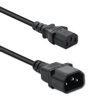 Qoltec Kabel zasilający do UPS | IEC C13/C14 | 3x0.75mm² | 1m