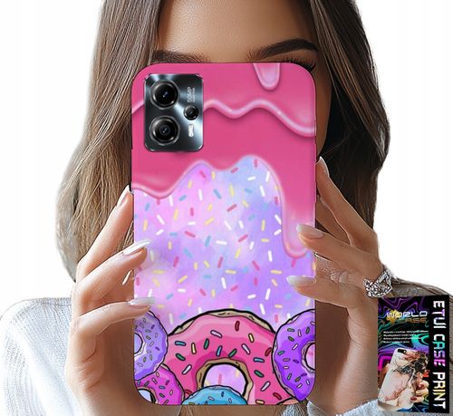ETUI DO MOTOROLA G13 / G23 - SŁODKIE DONUTY Z LUKREM W TLE + FOLIA na Arena.pl
