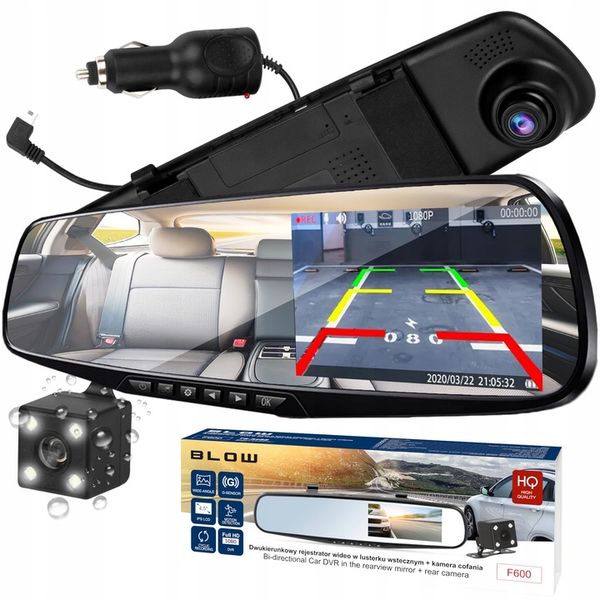 KAMERA LUSTERKO REJESTRATOR FULL HD PRZÓD TYŁ zdjęcie 2